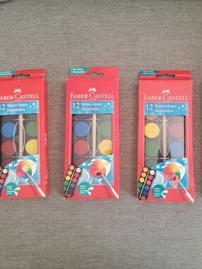 Faber-Castell 12 watercolours paint • set of 4